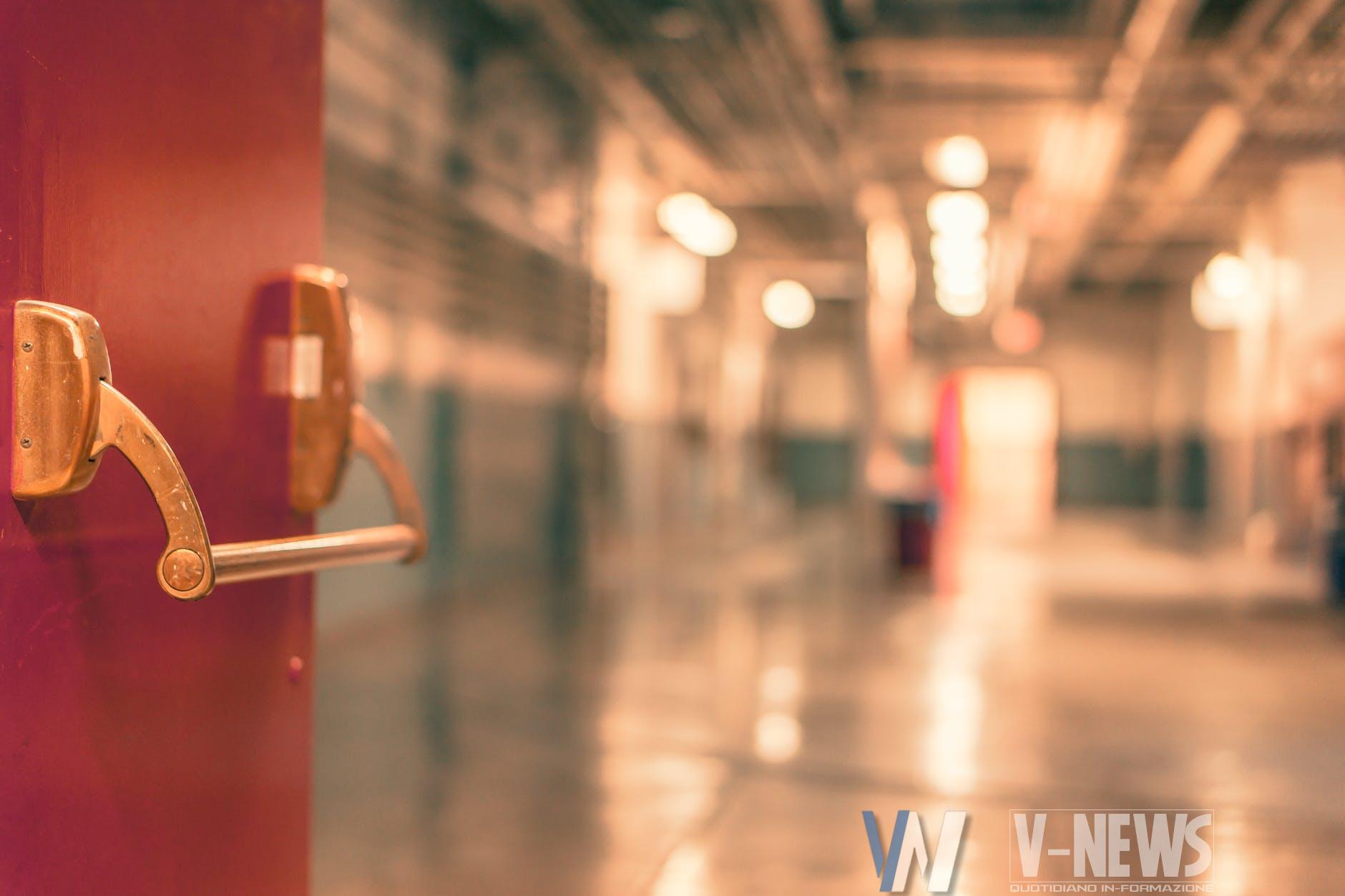 selective focus photography of red door