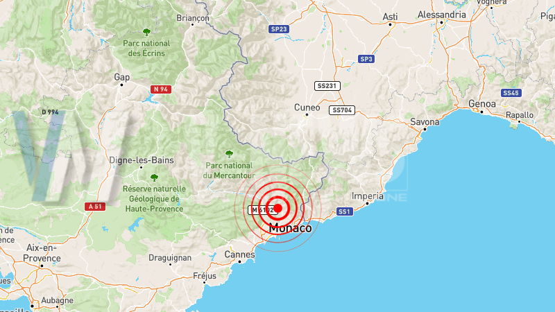 Scossa di terremoto in Costa azzurra